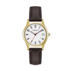 Caravelle Women's Easy Reader Leather Watch - 44m112, Size: Small, Brown