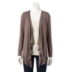 Women's Dana Buchman Open-front Cardigan, Size: Large, Med Brown