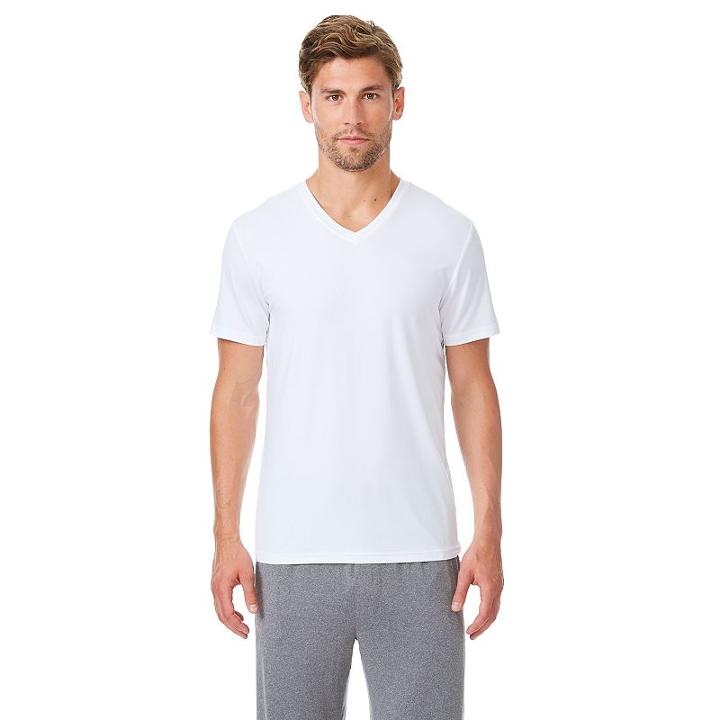 Men's Coolkeep Solid Performance V-neck Tee, Size: Xxl, White