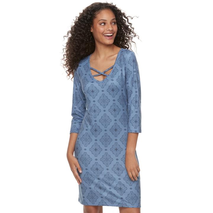 Juniors' Mudd&reg; Cross Front Bodycon Dress, Teens, Size: Xl, Med Blue