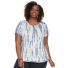 Plus Size Sonoma Goods For Life&trade; Swing Tee, Women's, Size: 2xl, Blue (navy)