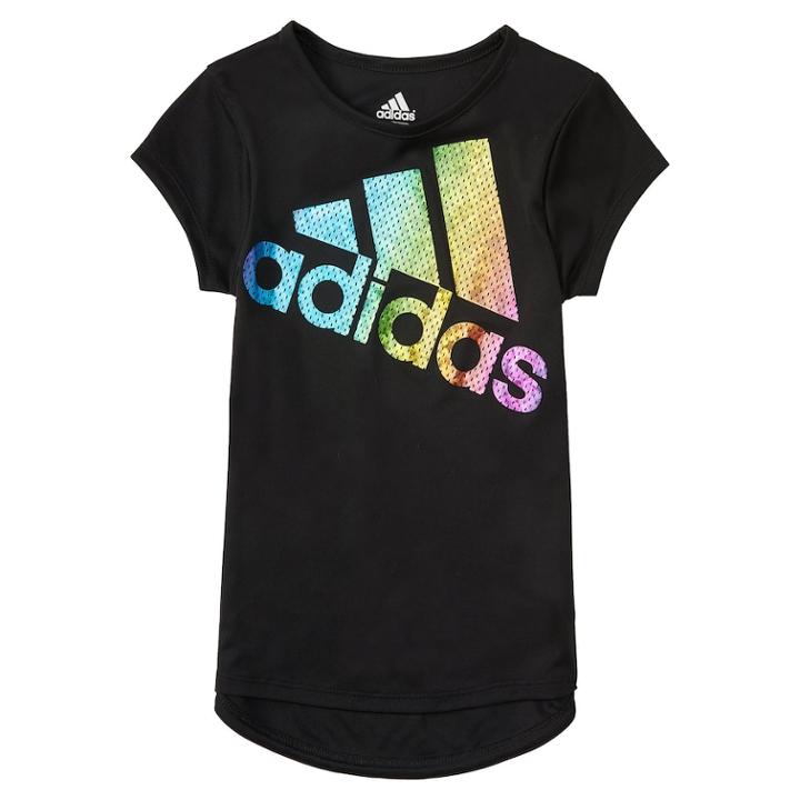 Girls 4-6x Adidas Colors Ignite Logo Tee, Size: 5, Black