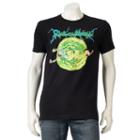 Men's Rick And Morty Portal Tee, Size: Small, Black