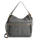 Sonoma Goods For Life&trade; Sondra Floral Perforated Hobo, Women's, Grey