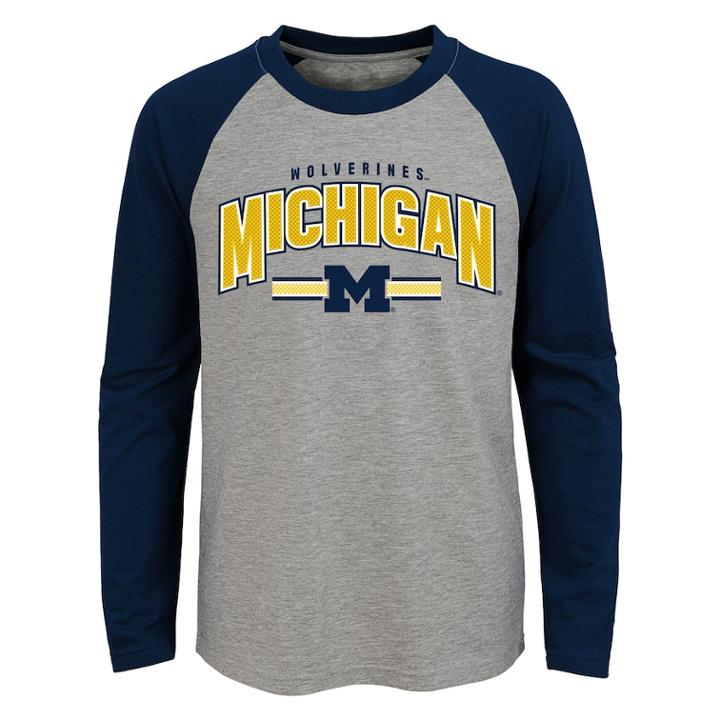 Boys 4-18 Michigan Wolverines Audible Tee, Size: 8-10, Grey
