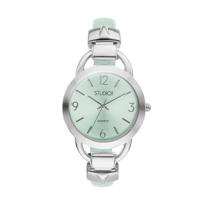 Studio Time Women's Bangle Watch, Size: Medium, Green