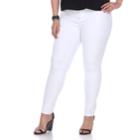 Plus Size White Mark Skinny White Denim Jeans, Women's, Size: 22