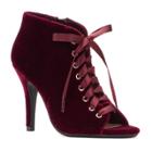 Lc Lauren Conrad Granite Women's Velvet High Heels, Size: 10, Dark Red