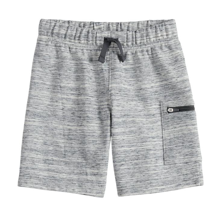 Boys 4-10 Jumping Beans&reg; Textured Zip Pocket Shorts, Size: 7, Grey