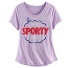 Girls 7-16 Nike Think Sporty Thoughts Graphic Tee, Size: Medium, Med Purple