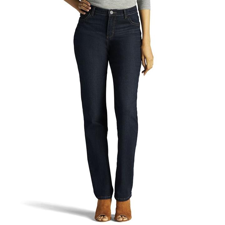 Petite Lee Monroe Classic Fit Straight-leg Jeans, Women's, Size: 16 Petite, Blue