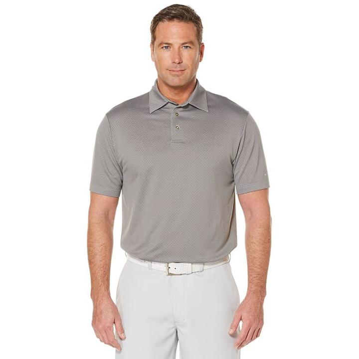 Men's Grand Slam Regular-fit Performance Golf Polo, Size: Small, Med Grey
