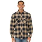 Big & Tall Dickies Brawny Plaid Flannel Button-down Shirt, Men's, Size: 3xl Tall, Beig/green (beig/khaki)
