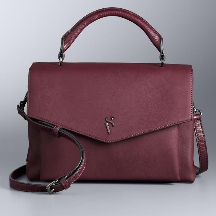 Simply Vera Vera Wang Flare Crossbody, Women's, Dark Pink