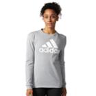 Women's Adidas Classic Logo Tee, Size: Large, Med Grey