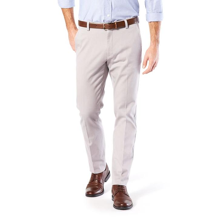 Men's Dockers&reg; Easy Khaki D1 Slim Tapered Stretch Flat-front Pants, Size: 32x29, Dark Grey