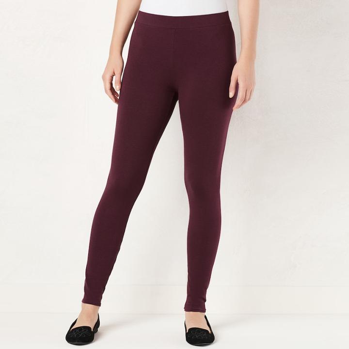 Women's Lc Lauren Conrad Legging, Size: Small, Red