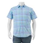 Big & Tall Izod Classic-fit Plaid Chambray Button-down Shirt, Men's, Size: 2xl Long, Brt Blue
