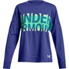 Girls 7-16 Under Armour Overlay Branded Long Sleeve T-shirt, Size: Small, Purple