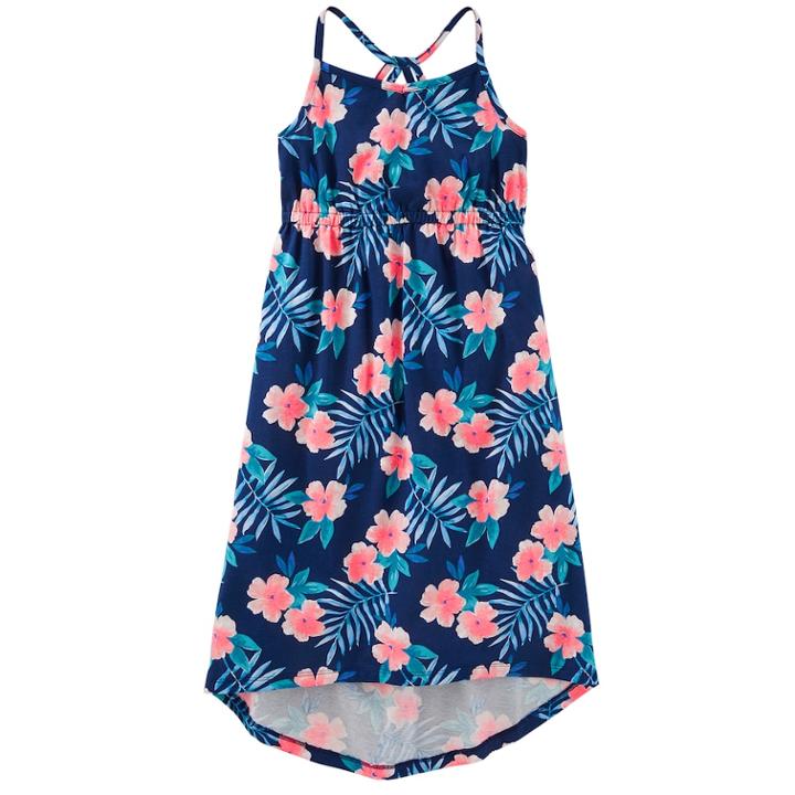 Girls' 4-12 Oshkosh B'gosh&reg; Print High-low Hem Midi Dress, Size: 8