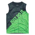 Boys 4-7 Nike Logo Just Do It Abstract Muscle Tee, Size: 5, Dark Green