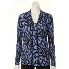 Women's Dana Buchman Knot-front Top, Size: Medium, Blue (navy)