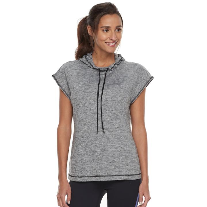 Women's Fila Sport&reg; Short Sleeve Hoodie, Size: Small, Black