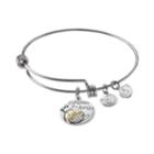 Love This Life Forever Friends Crystal Ladybug Charm Bangle Bracelet, Women's, Silver
