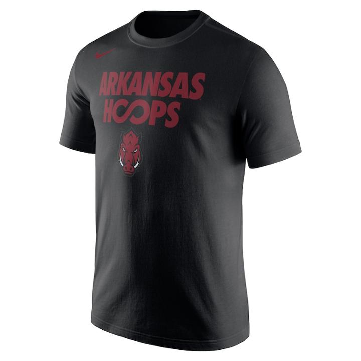 Men's Nike Arkansas Razorbacks Basketball Tee, Size: Xl, Black