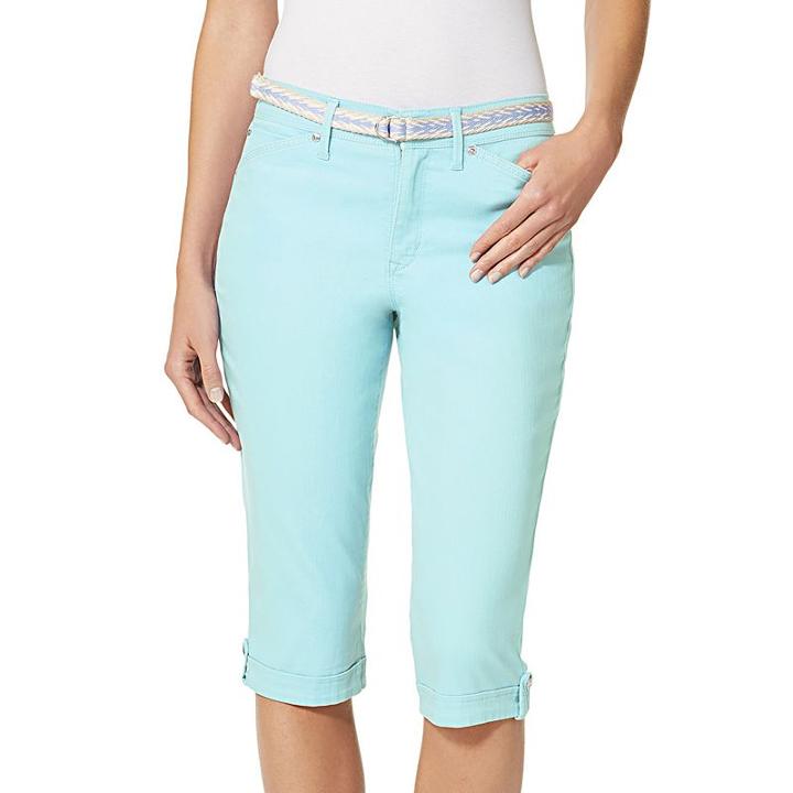 Women's Gloria Vanderbilt Lillian Skimmer Pants, Size: 12, Turquoise/blue (turq/aqua)