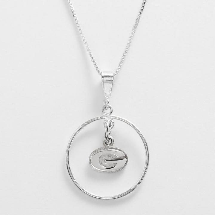 Dayna U Georgia Bulldogs Sterling Silver Logo Pendant, Women's, Size: 16, Grey