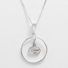 Dayna U Georgia Bulldogs Sterling Silver Logo Pendant, Women's, Size: 16, Grey