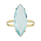 Sky Blue Topaz 14k Gold Marquise Ring, Women's, Size: 7