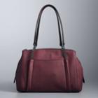 Simply Vera Vera Wang Gibbs Triple Compartment Satchel, Women's, Dark Pink