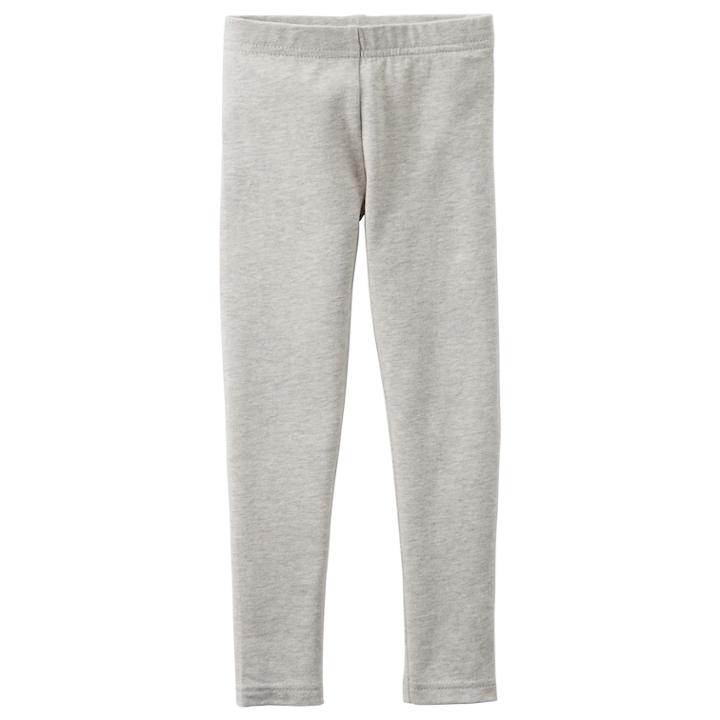 Girls 4-8 Carter's Solid Long Leggings, Size: 6, Light Grey