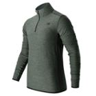 Men's New Balance Space-dyed Quarter-zip Pullover, Size: Xl, Grey Other