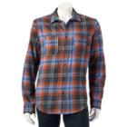 Big & Tall Urban Pipeline&reg; Plaid Flannel Button-down Shirt, Men's, Size: Xxl Tall, Drk Orange