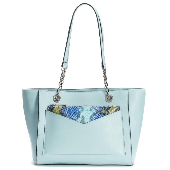 Mondani Magnolia Faux-snakeskin Satchel, Women's, Blue (navy)