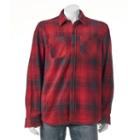 Men's Field & Stream Fleece Shirt Jacket, Size: Large, Red