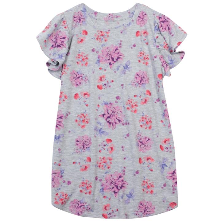 Girls 7-16 & Plus Size Harper & Elliott Ruffle Sleeve Graphic Tee, Size: M Plus, Silver