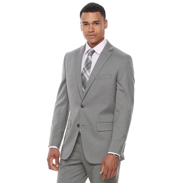 Men's Apt. 9&reg; Slim-fit Stretch Suit Jacket, Size: 42 - Regular, Grey