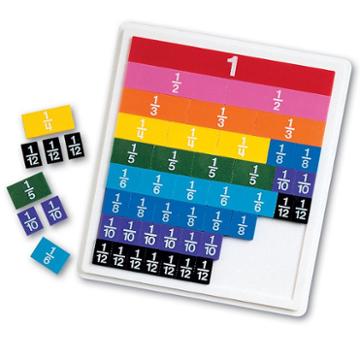 Learning Resources Rainbow Fraction Plastic Tiles & Tray Set, Kids Unisex, Multicolor