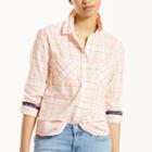 Women's Levi's Workwear Plaid Button-down Shirt, Size: Xs, White Oth