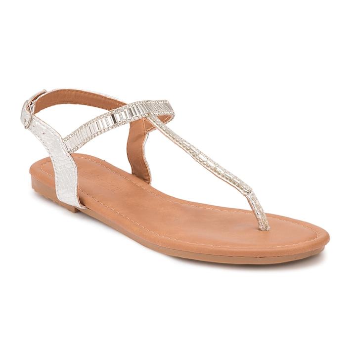 Olivia Miller Melbourne Women's Sandals, Size: 9, Silver