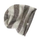 Women's Sijjl Wool Striped Slouchy Beanie, Grey