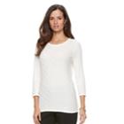 Women's Dana Buchman Diagonal Stripe Sweater, Size: Large, White