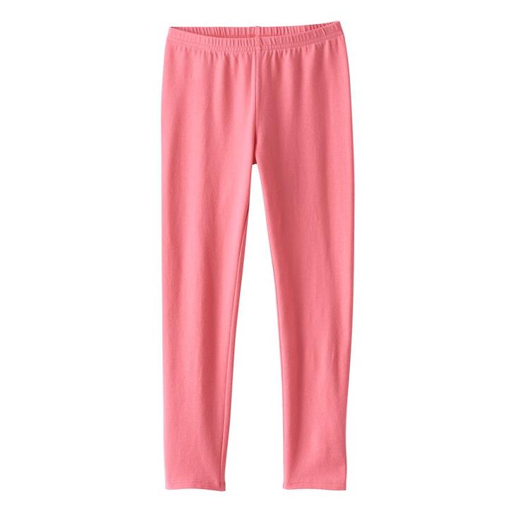 Girls 4-10 Jumping Beans&reg; Long Solid Leggings, Size: 5, Med Pink