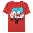 Boys 4-7 Dr. Seuss Thing 1 & Thing 2 It Wasn't Me Tee, Boy's, Size: M (5/6), Med Red