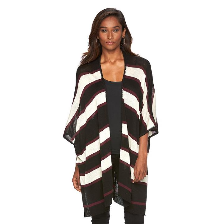 Women's Apt. 9&reg; Draped Poncho Cardigan, Size: S/m, Beige Over