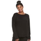 Juniors' Plus Size So&reg; Drapey Relaxed Fit Top, Teens, Size: 1xl, Black
